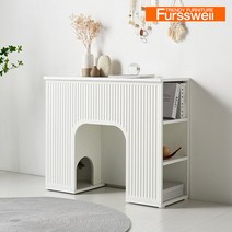 퍼스웰 화이트 고양이숨숨집 벽난로콘솔 장식장(FO_001)