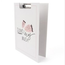 A4 딸기 일러스트 클립보드 카페 메뉴북 하드보드, 제품선택, 딸기 체크