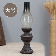 호롱 불 호야 남포 등 랜턴 캠핑 용 실내 레트로 크리 에이 티브 유 램프 캔들 홀더 홈 장식 룸 탁상 촛 장식 액세서리 식탁 센터 장식품, large kerosene lamp