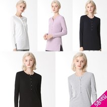 르오트 [홈쇼핑방송/르오트(LeOT)] 밀라노 슬림골지 헨리넥티셔츠-사이즈55~88다양