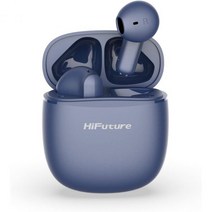 HiFuture 하이 퓨처 컬러 버드 이어버드의 무선 충전 케이스 블루투스 헤드폰 IPX7 방수 스테레오 5.3 사운드 이어폰 내장 스포츠 러닝용 마이크 이어 헤드셋, Navy Blue
