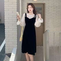 블링앤수 여성 라운드넥 캐시미어 오피스 원피스 KZZ870