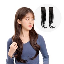 [벨리음] 벨크로 헤어피스 롱 볼륨C컬 웨이브 단품 2피스, B(브라운)