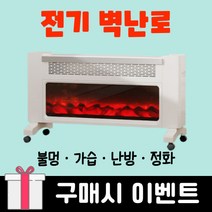 전기 벽난로 사무실 온풍기 인테리어 난로 불멍 가정용 히터 아파트 열풍기 저소음, graphene-1