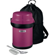 Zojirushi SL-JBE14BZ Mr. Bento 스테인리스 런치 병 1.2L41온스 카본 블랙141725, Plum