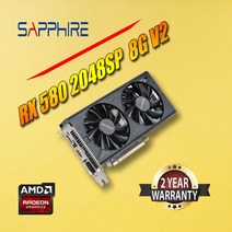 사파이어 Radeon RX580 8G V2 2048SP 그래픽 AMD 비디오 데스크탑 PC 컴퓨터 게임지도 중고, 한개옵션1, 01 RX580 8G V2