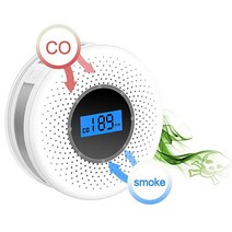 (해외직구) 가스 연기 감지기 센서 음성 경고 사운드 화재 경보 홈 가정용 보안, 1개, CO Smoke detector