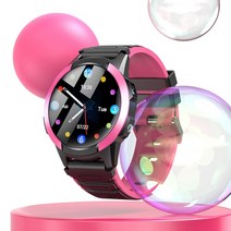4G 키즈 스마트 워치 GPS 위치 추적기 어린이 비디오 전화 시계 진동 음소거 모드 콜백 모니터 아기, [03] pink with box