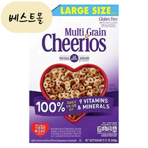 [해외] 치리오스 제너럴밀스 멀티그레인 곡물 시리얼 340g 베스트몰 미국직구, 1개