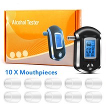 음주 테스트기 휴대용음주측정기전문 경찰 디지털 호흡 알코올 테스터 음주 측정기 AT6000 드랍쉬핑, CN, 상자 포함