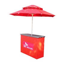 간이 가판매 모음전/접이식 판촉 매대/파라솔 행사매대/홍보 부스/판매대, 4.광고판 가판매대(화이트)