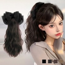 나비헤어핀 분리형 집게가발 SD-221190, 진갈색