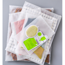 여행용 반투명 지퍼백 5가지 사이즈 슬라이딩방식 여닫이, 4호(35cmX45cm), 1개, 1개