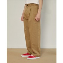 22SS [HIS HAZZYS] 베이지 투턱 면혼방 팬츠 HZPA2B803I2