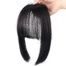 하이유니 히메 컷 앞머리 헤어피스, 브라운블랙, 1개