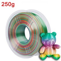 실크 PLA 레인보우 필라멘트 3D 프린터 1kg 500g 250g 펜 인쇄 플라스틱 재료 수지 다색 1.75mm, [10] Maracon 250g