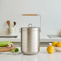 안나 스텐 음식물쓰레기통 4L 냄새차단, 없음