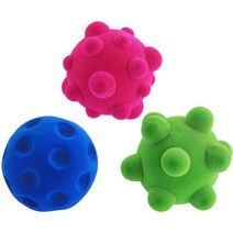 3살영유아 촉감발달 아기장난감공3종 공놀이 손자장난감 아기방난감 소프트공 1세 성장발달 12개월 협응력