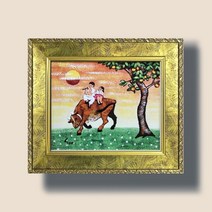 [워너비아트] 풍수지리액자 고향풍경 황소그림 복들어오는그림 3호, 상세 설명 참조