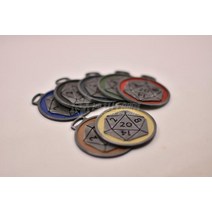 보드게임 전용 아이템 토큰 DnD 메달 토큰 키홀더 D20 매니아, 레드