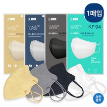 타스 KF94 1매입 4종 컬러, 그레이(50매)