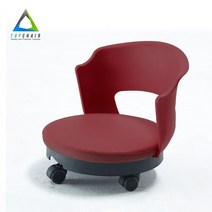 탑체어 앉은뱅이 스툴회전의자 4종모음 좌식의자, 앉은뱅이의자 등받이 가죽형_와인