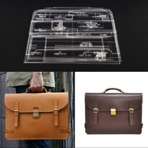 가죽 공예 공방 만들기 아크릴 바느질 패턴 가방 스텐실 템플릿 남자용 비즈 서류 토트 핸드 38x27x8cm 140654