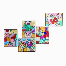 [마리모아] 포일 아트 호일 동물 민화 크리스마스 유아 미술 재료 모래 붙이기 반짝이 홀로그램 초등 공예 수업 만들기 꾸미기 단체 행사 어린이 샌드 세트 엄마표 diy 놀이, 포일아트:하트