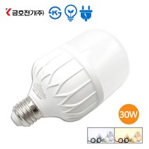 금호전기 번개표 LED 고와트 전구 E26 30W 주광색 전구색