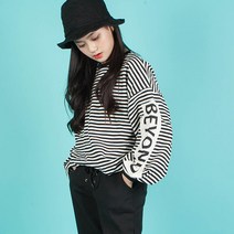주니어 비욘드 스트라이프 맨투맨 초등학생 중학생 고등학생