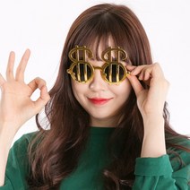 (뉴골드달러안경) 파티 안경 생일 행사 축제 공연, 단품