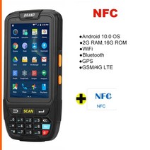 CW800 휴대용 PDA 바코드 스캐너 안드로이드 7.0 모바일 데이터 터미널 재고 창고 관리 POS 시스템 1D 2D, 13 NFC_01 미국