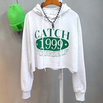 캐치 후디 크롭 맨투맨