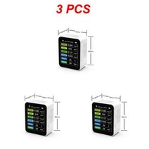 가스 일산화탄소 감지기 공기 질 포름알데히드 모니터 온도 습도 Hcho Tvoc Co Co2 Pm10 Pm2.5 1 2 3피스, White WIFI-NDIR 3pcs