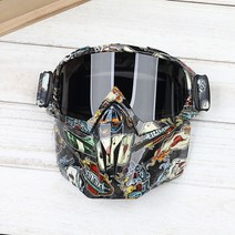 고글일체형 헬멧 헬맷 스키 스노우보드스키 스노우 보드 오토바이 Windproof 크루저 접는 고글 안경 이동식, 08 gambling black