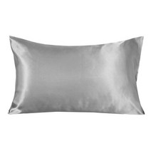 편안한 새틴 헤어 뷰티 베개 케이스 홈 데코 베개 커버 쿠션 홈 데코, 01 51cm x 66cm, 03 gray_01 51cm x 66cm