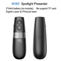 H101 실용적인 스포트라이트 돋보기 디지털 무선 발표자 펜 포인터 PPT 파워 원격 리모콘, 02 H101
