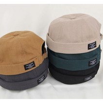 5컬러 챙없는 모자 스타일 와치캡 레옹 모자 코튼 숏비니