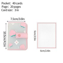 포카홀더 시니 포토 카드 앨범 지우기 미니 홀더 버튼 이름 Instax 아이돌 Kpop 도서 드 Fotos, 05 S2 (40 pockets)
