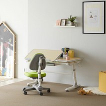 위드그로우 스마트 2.0 높이각도조절 책상+지니의자 Y302S SET, 책상블루+의자그린+의자커버퍼플