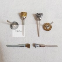 전동 드릴 금형 신주 스텐 핸드 수공구 베이비 미니브러쉬 일자 종 티형 녹제거 와이어 철 브러쉬 F6AB 픽플, 금형용 컵브러쉬 신주