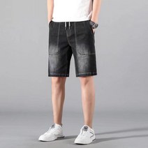 여름 데님 반바지 남성 캐주얼 5부 팬츠에 오버사이즈