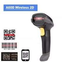 블루투스 1D/2D 바코드 리더 및 QR PDF417 2.4G 무선/유선 핸드 스캐너 USB 지원 휴대 전화 iPad, 02 A60D Wireless 2D