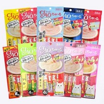 고양이간식 이나바 챠오 츄루 14g 9종 (6묶음), 참치＋연어 6pack