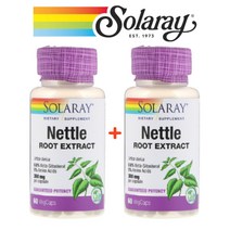 (1+1) 솔라레이 nettle 쇄기풀 네틀 추출물 서양 쐐기풀 뿌리 아가베 이눌린 300mg 60 베지캡슐 2팩