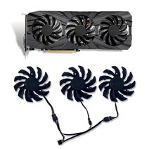 Cavabien 77MM T128010SU 0.35A 냉각팬 기가바이트 GTX 106010701080 Ti1070 Ti 게이밍 비디오 카드 쿨러 팬용 팬 - 3개