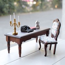 미니어쳐 엔틱 데스크 세트 서재 책상 가구 인테리어 소품 디자인 아이디어 상품