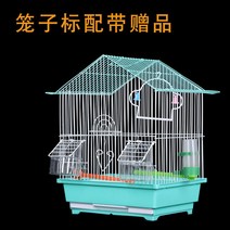 조류 철제 새장 망 햄스터 사료 둥지 병아리 앵무새 닭 미니 통 모이 메추리, 모든조류가능_하늘색