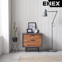 에넥스 FRENCH 600 2단 거실장서랍장TV다이, 네이비블루