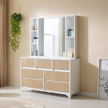 가구에 반하다 리센트 1200 와이드 화장대(A026) 서랍장+수납거울, 리센트 1200 와이드 화장대, 화이트오크